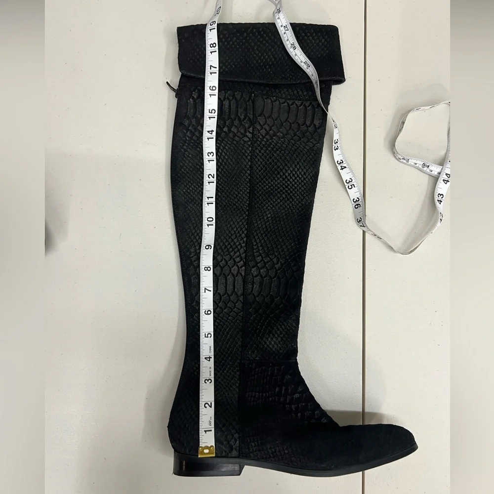Seychelles Victory Croc Embossed Suede Leather Boots‎ Size 6